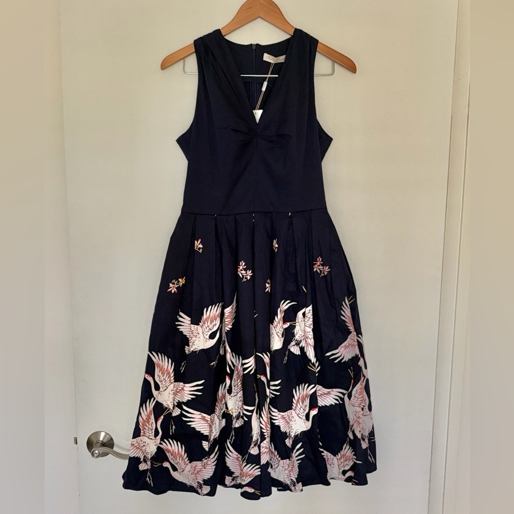 BELLE Pogue Fit and Flare A-Line Sleeveless Retro Dress Size Medium NWT